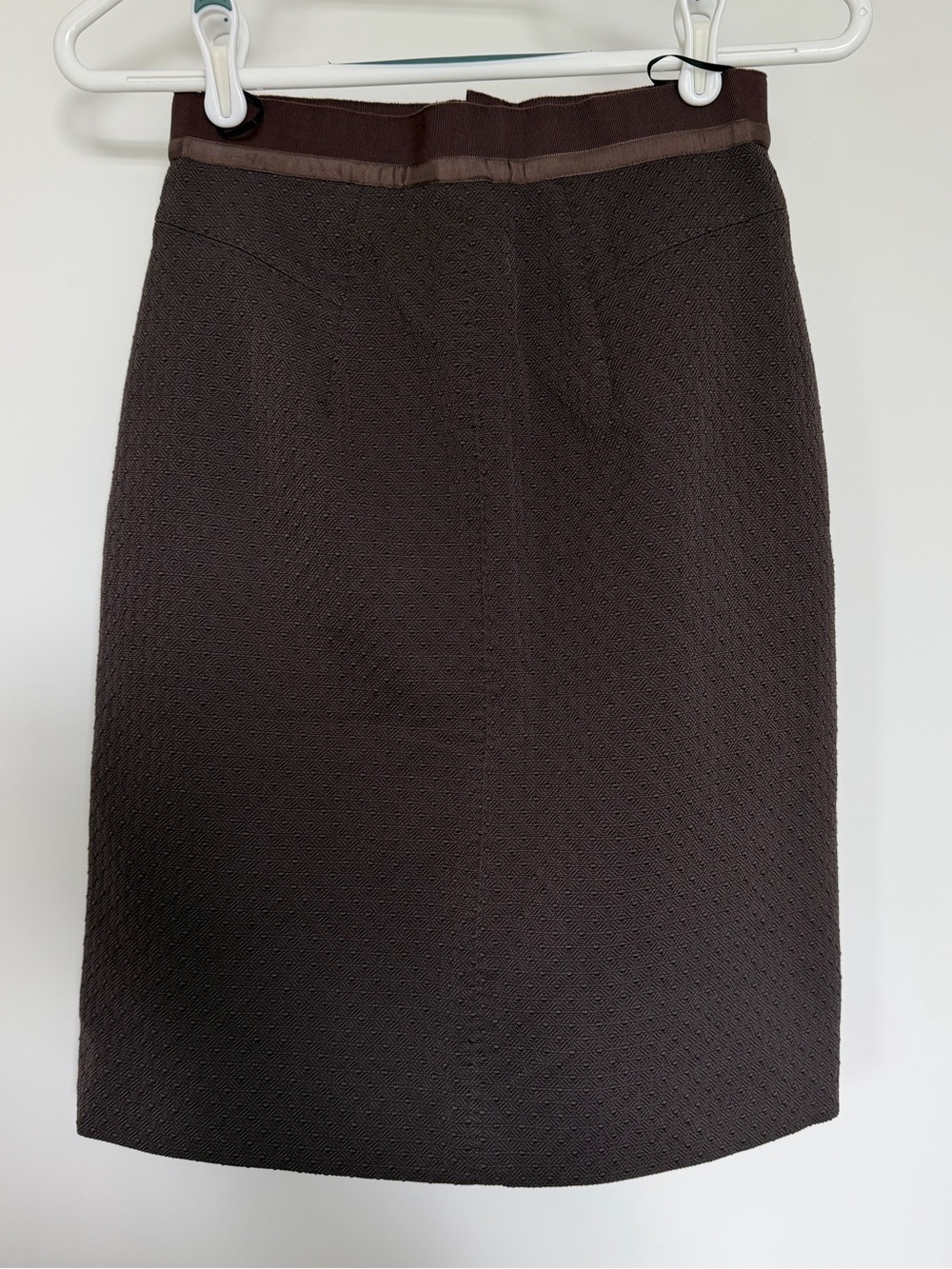 Louis Vuitton Dark Brown Textured Pencil Skirt